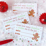 Christmas Party Game - How Many Christmas Cookies In The Jar Party Actvitity (30 Extra Guessing Cards)