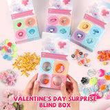 Valentine’S Day Gifts For Kids: 24 Pack Unique 4-In-1 Blind Box Sets Valentines Gift Card With Mochi Squishy Toys, Mini Kawaii Little Items For Girls Boys Classroom School Exchange Prize Party Favors
