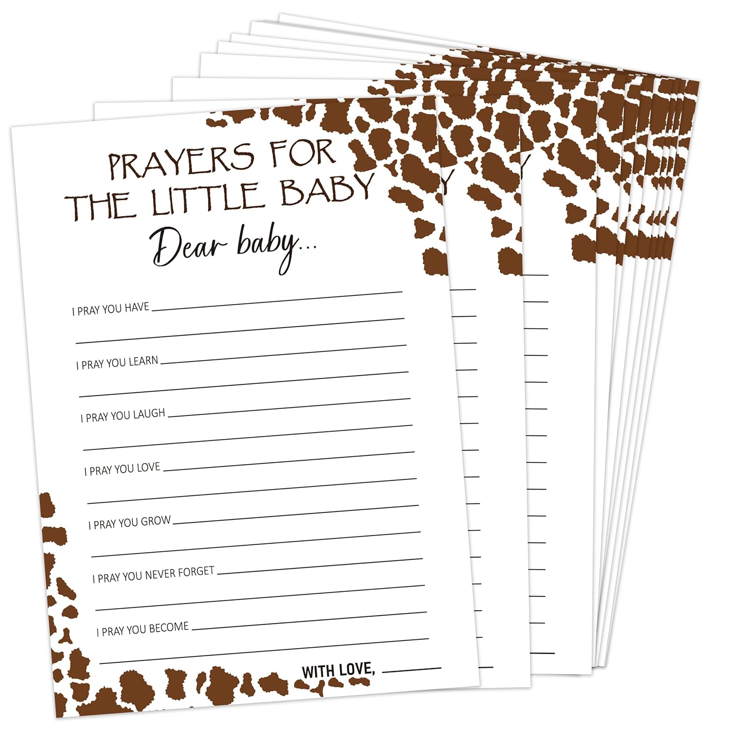 Baby Shower Games - Prayers For The Little Baby Game For 30 Guests With Cards, Gender Reveal Game, Cowboy Party Supplies (29)