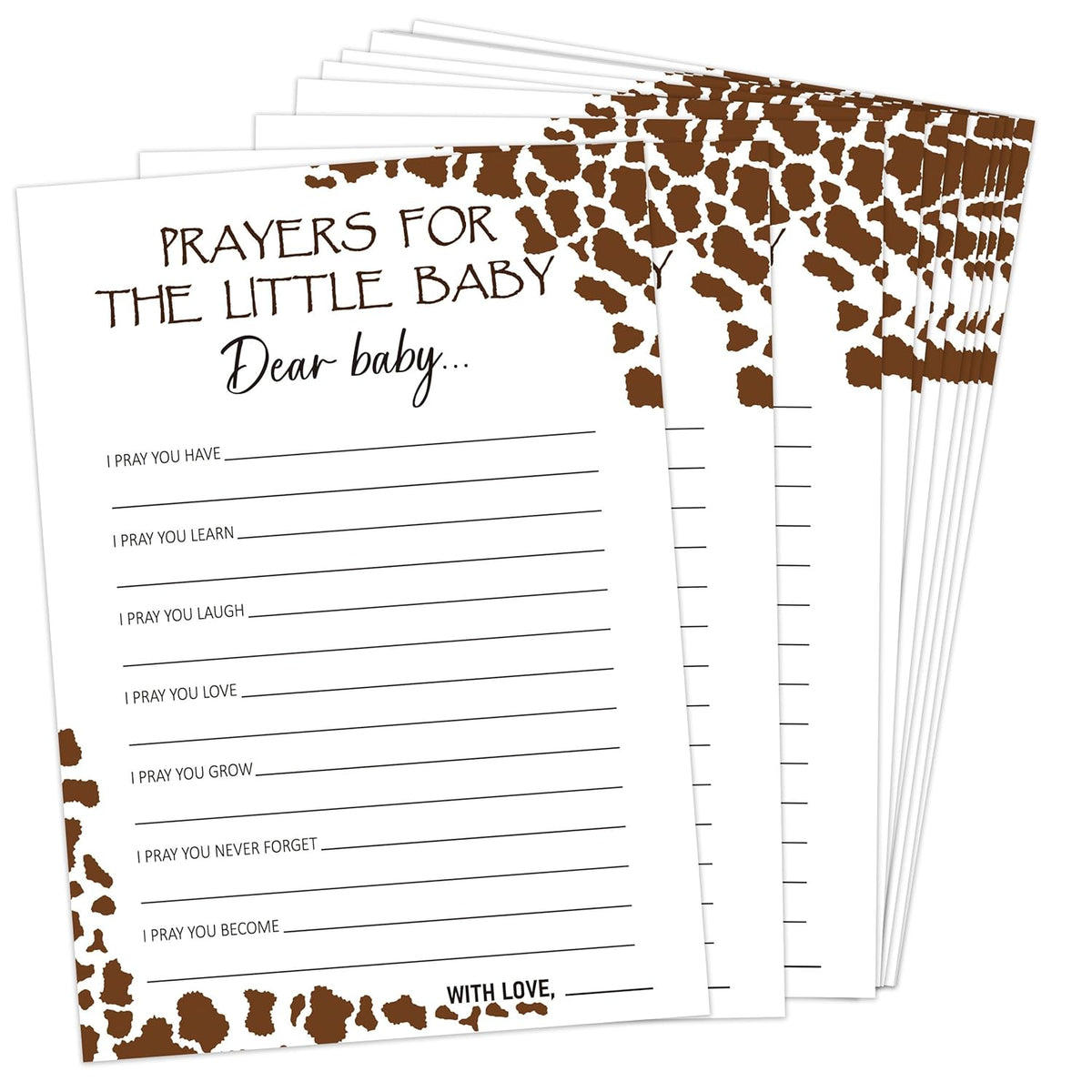 Baby Shower Games - Prayers For The Little Baby Game For 30 Guests With Cards, Gender Reveal Game, Cowboy Party Supplies (29)
