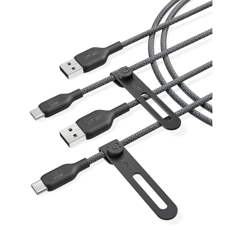 Anker USB C Cable Bio-Briaded [2 Pack, 6ft], Durable USB A to Type C Charger C