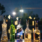 Solar Wine Bottle Lights With Cork 8 Pack 20 Leds Fairy Lights String Silver Wire Light,For Party,Christmas,Mother'S Day