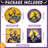 159Pcs Welcome Little Nightmare Baby Shower Decorations Nightmare Christmas Party Supplies Nightmare Christmas Baby Shower Decorations