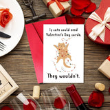 Octliff Furry Cynic Funny Sarcastic Cat Valentine'S Day Card For Her Him, Witty Anti-Love Greeting Card, With Red Envelope