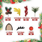 Christmas Cake Topper Decorations With Reindeer Eyelashes Ears For Merry Christmas Happy New Year Theme Decoration Supplies