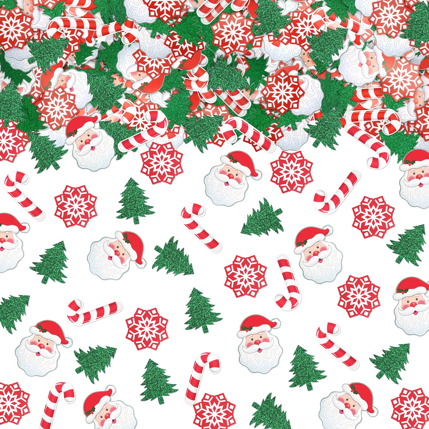 200 Pcs Glittery Christmas Tree Confetti - Table & Baby Shower Decorations For Christmas & Birthday Parties