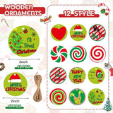 Whimsical Christmas Tree 5Ft Bendable Pop Up Collapsible 1 Minute Christmas Tree With 36 Wooden Ornaments For Indoor Outdoor Home Office Holiday Xmas Party Decor Supply