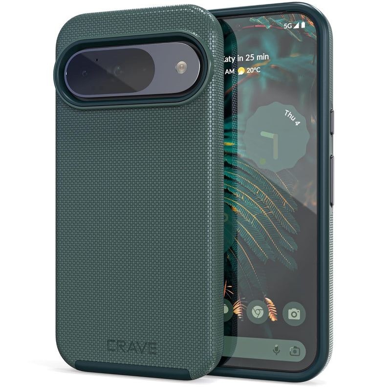 Pixel 9/9 Pro Dual Layer Case, Shockproof Protection, Forest Green