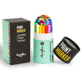 Acrylic Paint Markers Set Of 30 Paint Pens – Fine Tip For Rock, Fabric, Wood, Ceramic, Glass & Canvas – Permanent Art Supplies For Kids & Adults