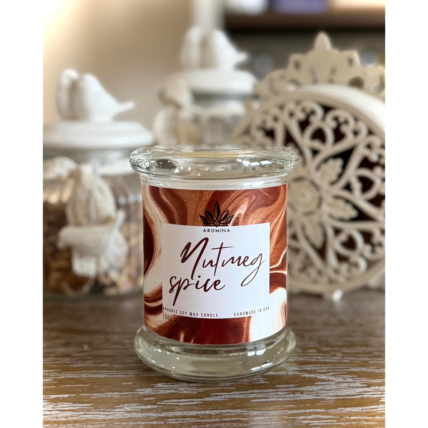 Soy Wax Candle (Nutmeg Spice)