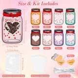 Valentines Cards For Kids Classroom - 48 Pack Mason Jar Valentines Day Cards Funny Valentine Gifts Cards For School Exchange Party Favors (Candy Not Included)