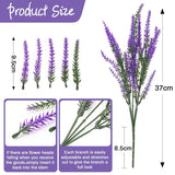 Artificial Lavender Flowers - 9 Pcs Faux Lavender Plant Artificial Fake Plastic Purple Flowers For Home Room Window Wedding Garden Table Centerpieces Vase Outdoors Indoor Decor