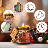 8 Pcs Christmas Scented Candles Gifts 4 Oz Christmas Soy Candles Bulk Xmas Holiday Candle Gift Set Women Men Aromatherapy Candle With Gift Boxes For Winter Holiday Gifts Xmas Party Decor