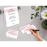 Pink Swash Bridal Shower Game, Guess How Many Kisses For The Soon To Be Mrs, Pack Of 1 Sign And 50 Guessing Cards, Modern Bridal Shower Decorations, Wedding Shower Supplies - 05