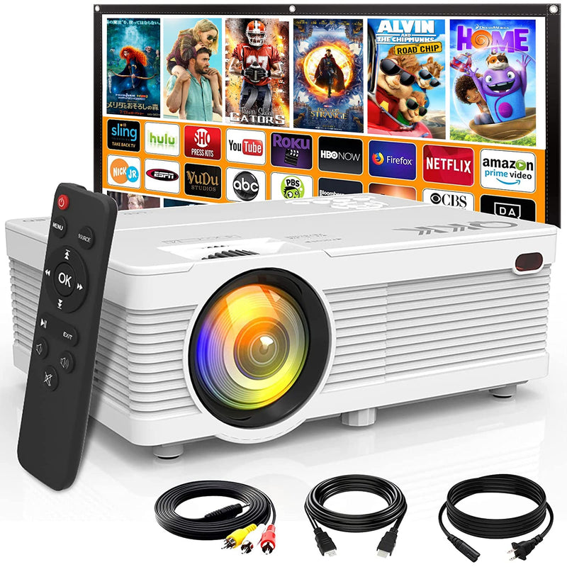 Mini Projector, Latest Upgraded Home Projector Full Hd 1080P And 200" Display