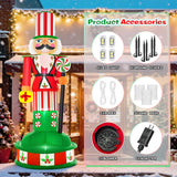 8Ft Christmas Inflatable Outdoor Decoration Inflatable Nutcracker Blow Up Nutcracker Decor With Lights For Yard Lawn Gar