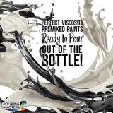 Pouring Masters Steel Gray Ready To Pour Acrylic Pouring Paint - Premium 32-Ounce Pre-Mixed Fluid Acrylic Paint - Fluid Art Supplies For Canvas, Wood, Paper, Tile & Rocks