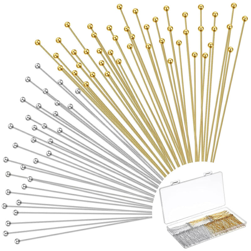 500 Pcs 2 Inch 50 Mm Brass Head Ball Pins Eye Pins For Jewelry Making Craft Ea