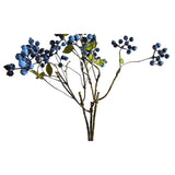 18 Inch Artificial Blueberry Fruits Branches Fake Berries Blue Decorative For Wedding Diy Garland And Holiday Ornaments Pack Of 3 Blue