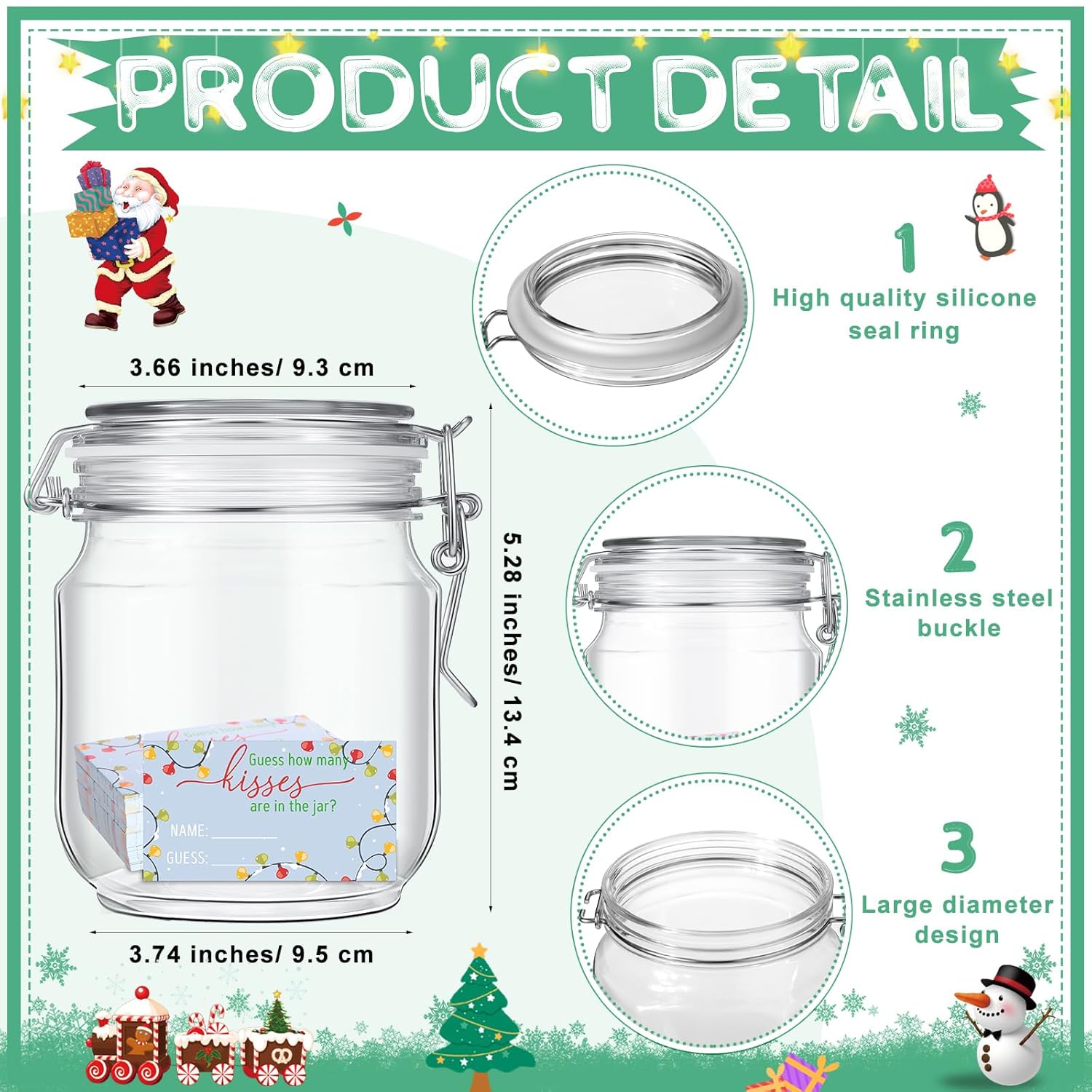 Christmas Guess How Many Kisses Games Include 1 How Many Kisses Standing Sign 100 Guessing Cards 20 Coloring Pencil 1 Candy Jar Christmas Charades Games For Family Baby Shower Holiday Party
