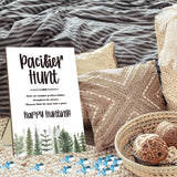 Baby Shower Party Games, Baby Pacifier Hunt, Baby Shower Game Set Include Forest Theme Pacifiers Hunt Game Sign, 50 Blue Mini Pacifiers For Baby Shower