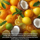 10oz Citrus Coconut Jar Candle by Farberware – Soy Wax Blend, Two Wick Highly Scented Candle for Entertaining, Personal Relaxation – Up to 50 Hours Burn Time –for Any Fragrance Lover