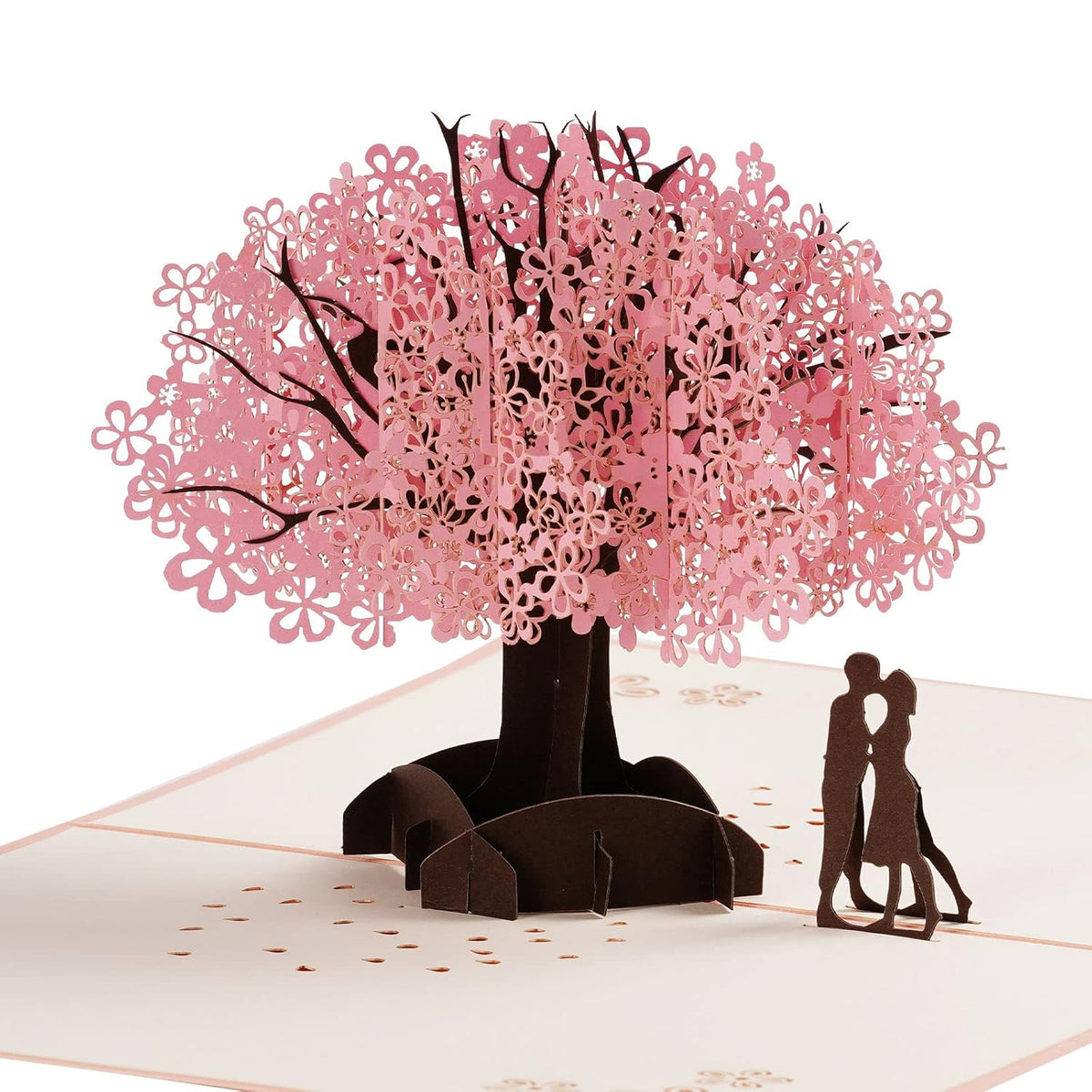 Valentines Day Card Pop Up Happy Anniversary Card For Her Wife Husband Him Couple Cherry Blossom Wedding Birthday Card 3D Paper Engagement Card Greeting Card Romantic Birthday Card