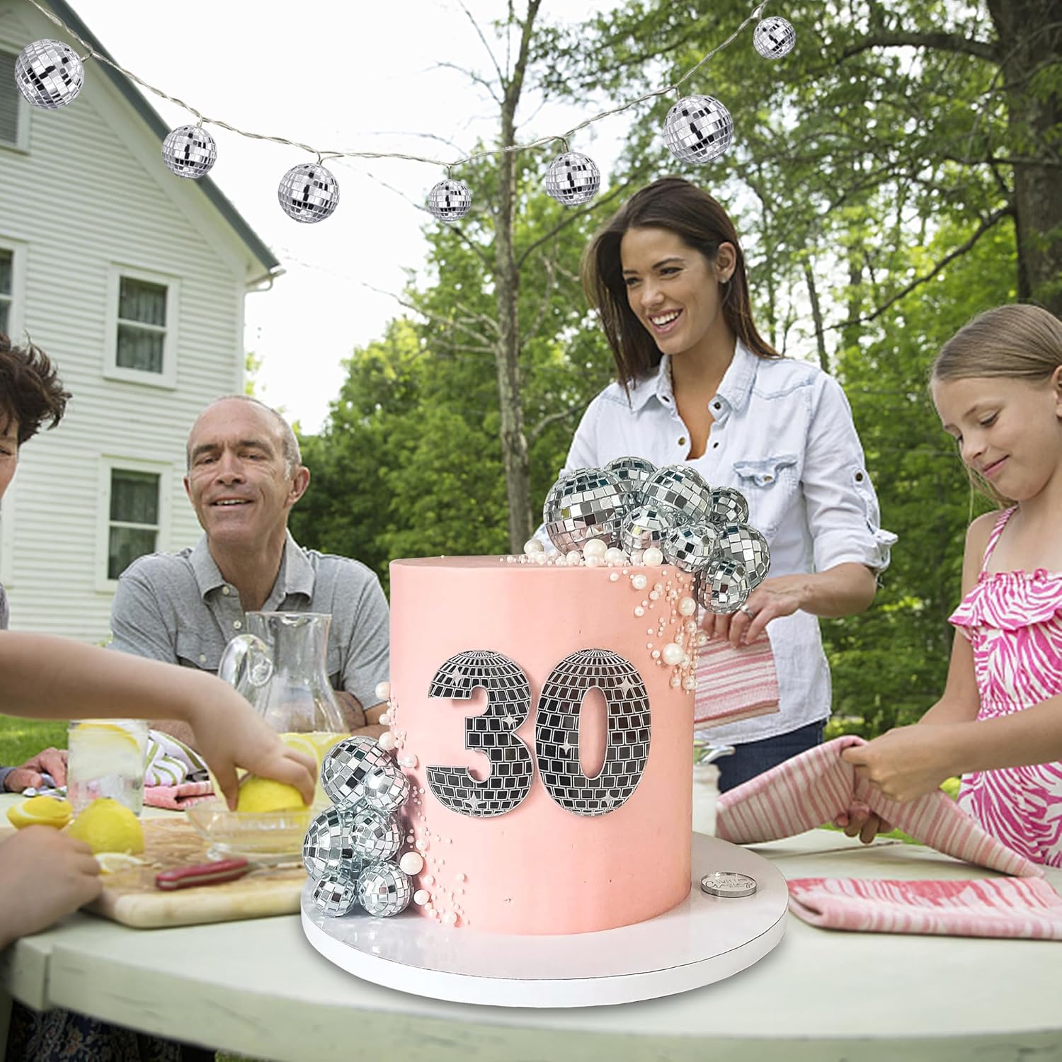 108 Pcs Disco Ball Cake Ornaments Reflective Mirror Ball 70S Themed Party Decoration Silver Disco Table Decor For Christmas Tree Dance Music