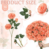 36 Bundles Artificial Flowers Peonies Roses 108 Heads Fake Silk Peony Bouquet Floral Arrangements For Wedding Bridal Shower Valentine'S Day Table Centerpieces Vase Decoration(Peach)