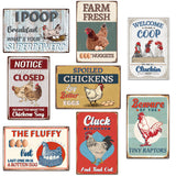 Funny Chicken Coop Decor, 8Pcs Metal Chicken Coop Signs Accessories Outdoor, Farm House Personalized Gifts For Yard Fence Decor 12X8 Inches