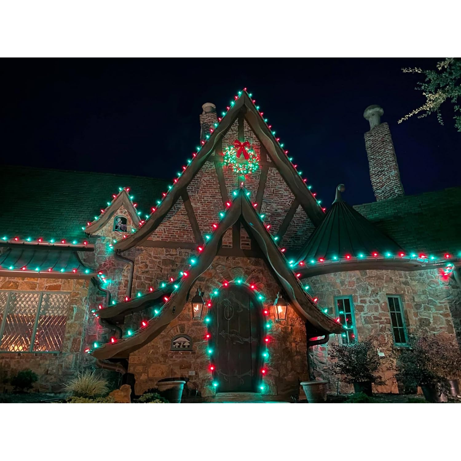 Commercial Deluxe Christmas Light Clips - Box Of 50 Clips For Shingle, Gutter Or Roof - C5,C6,C7,C9,C12,Globe,Mini Lights - Swivel Lock Design - Fast Install Outdoor Clips