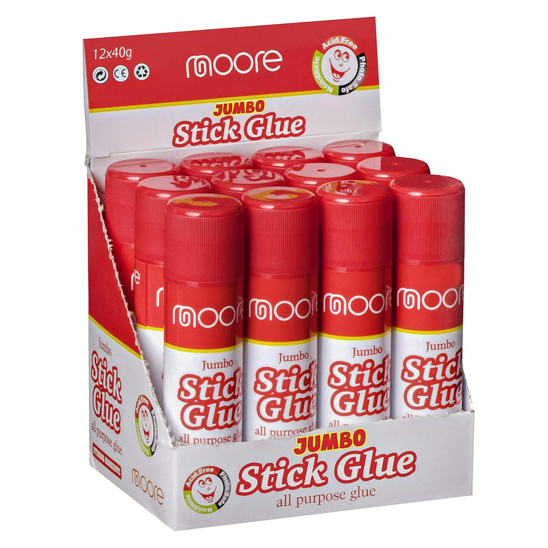 12 Jumbo Glue Stick, 1.4 Oz All Purpose Stick Glue, Strong Hold, Easy Stick, Q