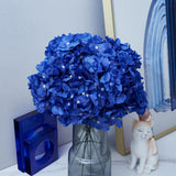 Artificial Hydrangea Flowers Pack Of 10 Royal Blue Fake Hydrangea With Stems For Wedding Home Party Shop Baby Shower Decor Table Centerpieces Bouquets Diy Floral Decoration