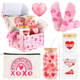 Valentines Day Gifts For Her Women I Love You Gifts For Her Romantic Gifts For Girlfriend From Boyfriend Wife Anniversary Birthday Gifts From Husband Included Glass Cup Makeup Bag Candle Socks Soap