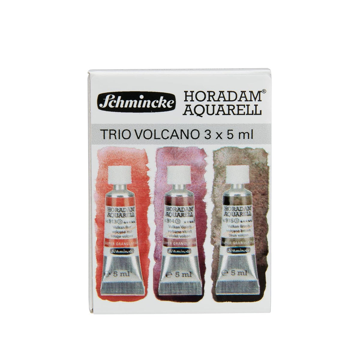 Horadam Aquarell, Super Granulation Trio Vulcano, 5 Ml Tubes, 74 890 097, Cardboard Set, Very Strong Granulating Watercolors