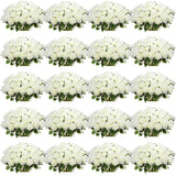 150 Pcs Artificial Silk Roses Flowers Bulk For Weddings, Valentine'S Day & Home Decor - Realistic Long Stem Flowers(White)