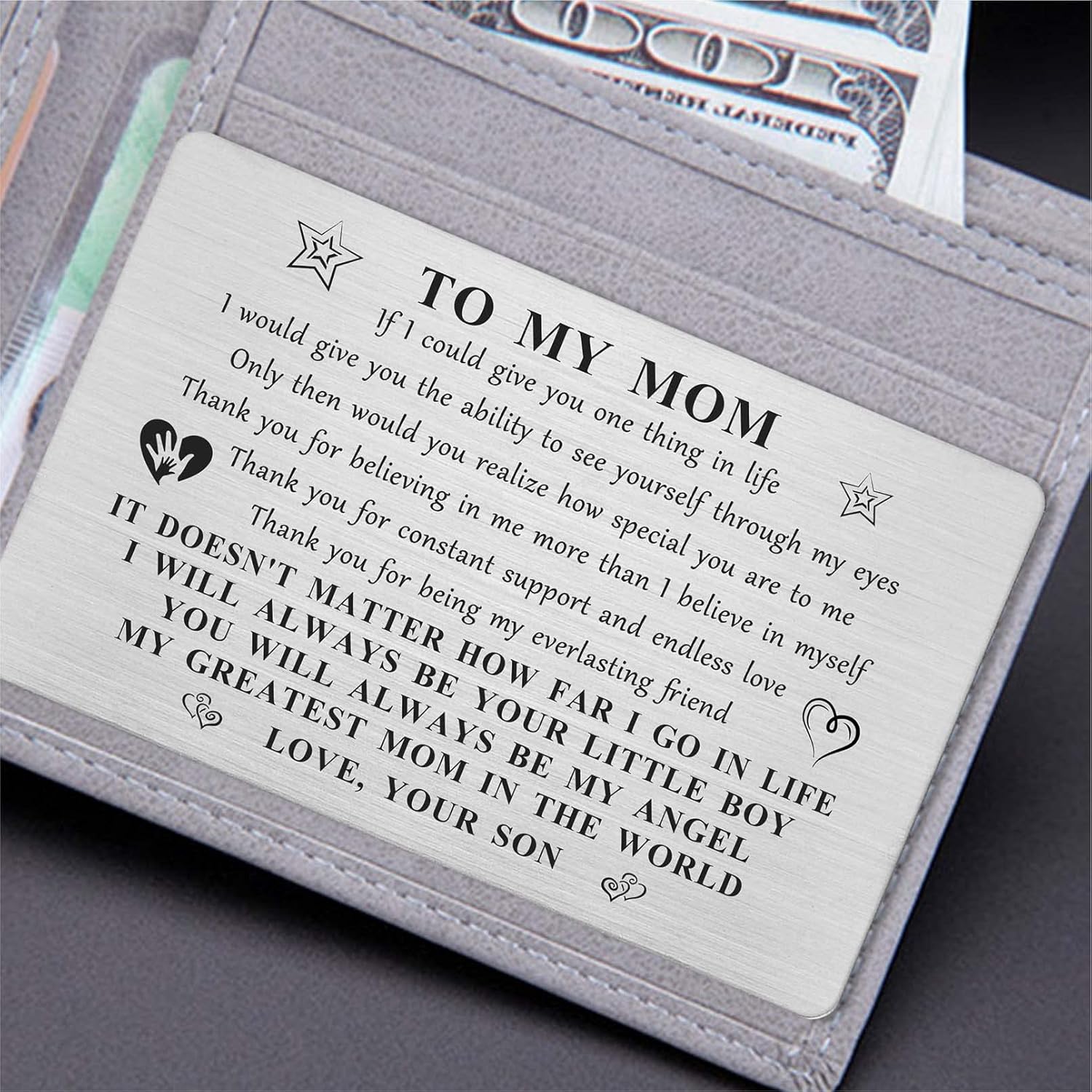 To My Mom Gifts From Son, Happy Mom Birthday Card Gifts, Unique Thank You Mother Present, I Love You Mommy Wedding Day Present