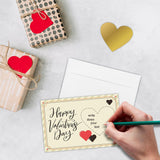 Valentine‘S Day Surprise Reveal Cards - Retro Theme - 1 Scratch Off Greeting Cards With Envelopes - Double-Sided Fill In Diy Greeting Cards For Valentine'S Day, Party Favor & Supplies - A13