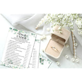 Bridal Shower Game Set - Over Or Under Party Cards For Wedding - Greenery Wedding Party Favor Decor - Tropical Jungle Engagement/Bachelorette Party Games Supplies & Activities - 30 Game Cards(B04)