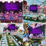 Alice in Wonderland Neon Sign Mad Hatter Tea Party LED Wall Light Dimmable USB Decor for Bedroom Bar