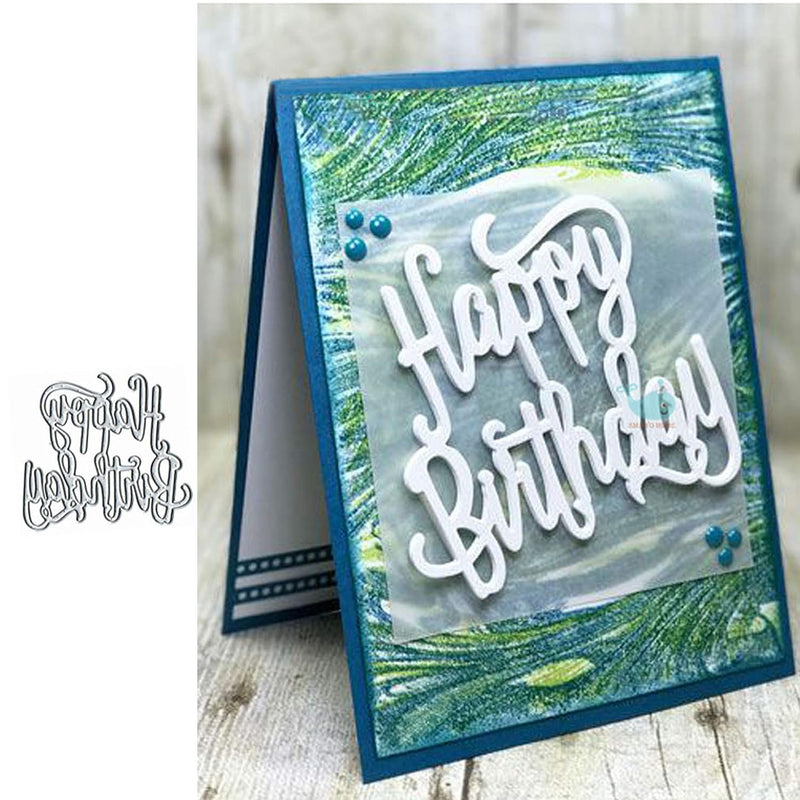 Happy Birthday Letter Metal Die Cuts,Word Birthday Party Invitation Cu