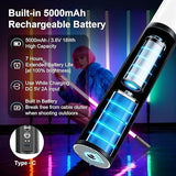 6 Pack 4FT RGB Tube Lights with Stands 5000mAh Battery Powered Neon Light Bars with Bag