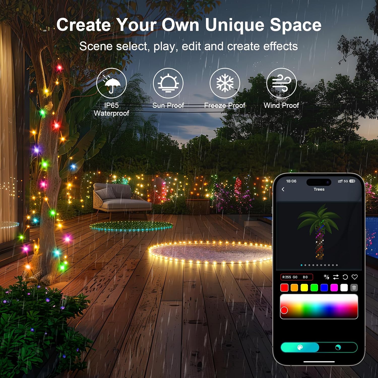 Smart Fairy String Lights, 33Ft Diy Twinkle Lights Usb Port, Multicolor Warm White, App/Remote Control, 12 Modes &Music