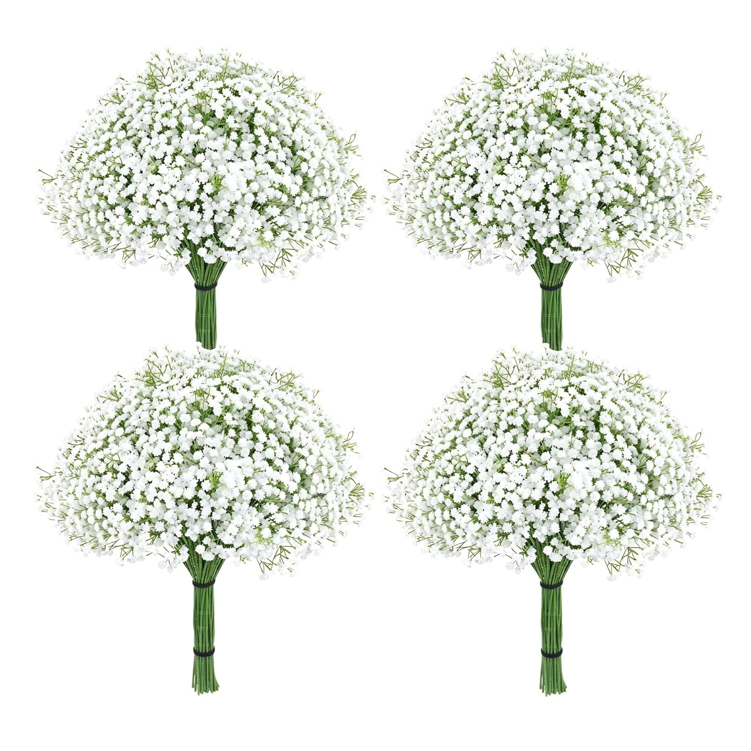 Babys Breath Artificial Flowers, 36 Pcs Baby Breath Flowers Artificial Bulk Real Touch Faux Flowers Bouquets For Wedding Decor Party Home Decoration (White)