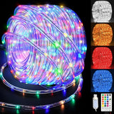 33FT LED Rope Lights 100 LED 18 Color Waterproof Indoor Outdoor Tube Lights for Garden Pool Party