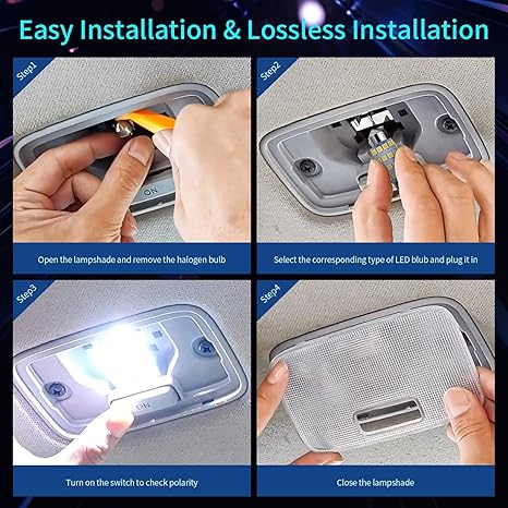 42 Piece Interior Car LED Light Bulb Kit Super Bright White Dome Map License Plate Trunk Courtesy Lights