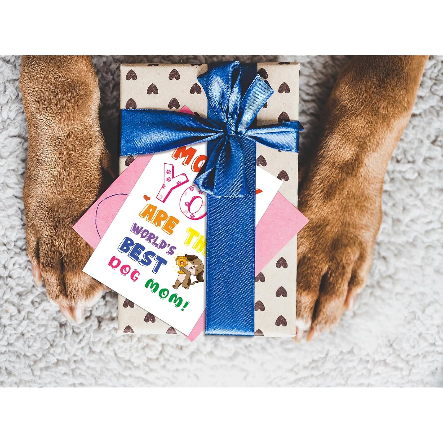 Henyinshen Best Dog Mom Card Mother'S Day Card From Dog For Mom Happy Mothers Day Greeting Cards With Envelope Best Dog Mommy