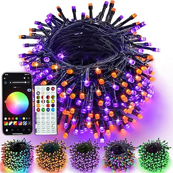 Smart Color Changing Christmas Halloween Tree Light String 66 FT 200 LED