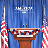 American Flag Artificial Flowers Box, Patriotic Decorations, Red White & Blue Fake Roses For July 4Th, Memorial, Veterans, Labor, Election Day Decorations, Cemetery Flowers, Table Centerpiece