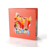 Cutpopup Anniversary Card Pop Up, Wedding 3D Greeting Card (Happy 50Th Anniversary)